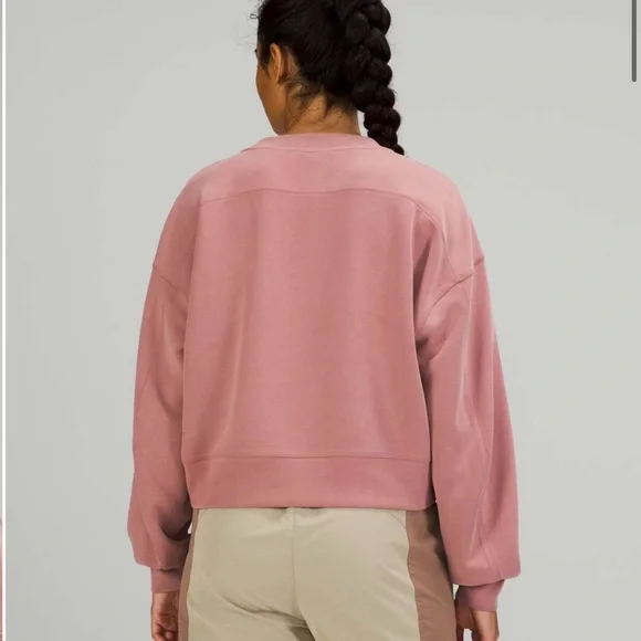 Lululemon Perfectly Oversized Cropped Crew *Softstreme 6/Spiced Chai - Picture 3 of 9